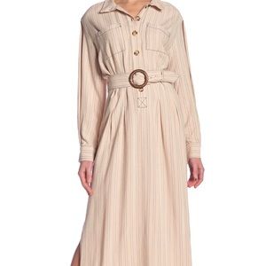 Free People Striped Shirt Dress XL NWT